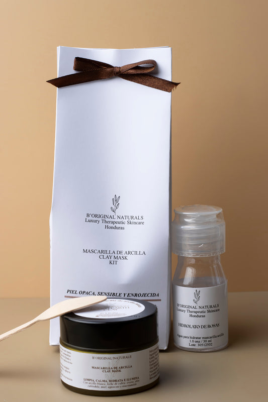 Mascarilla de arcilla blanca facial