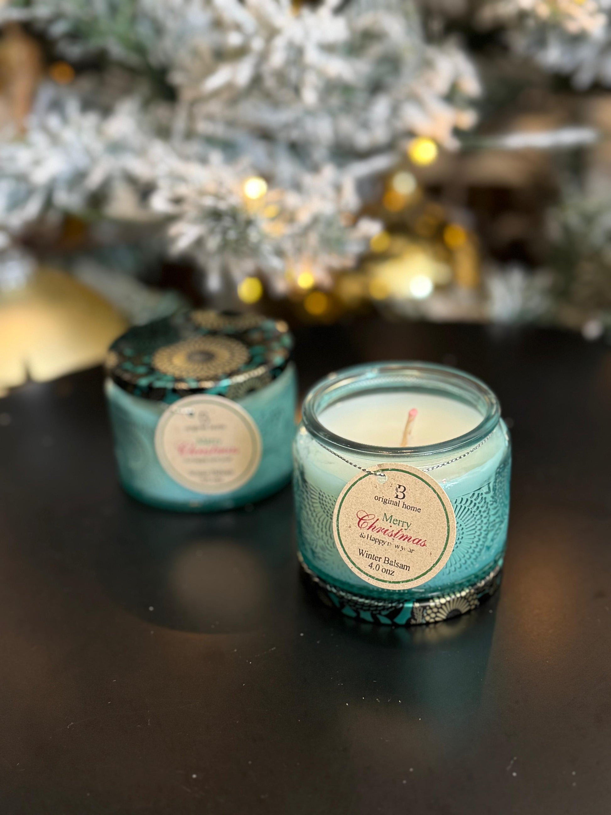 Embossed candle jar - B'Original Home